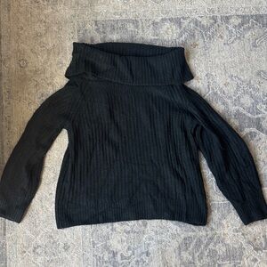 Madewell Ribbed Black Turtleneck Sweater